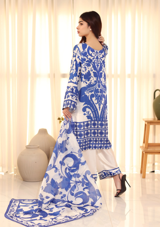 Blue Floral 2 Pc